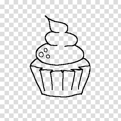 Cupcake Muffin Drawing Line art , chocolate transparent background PNG clipart