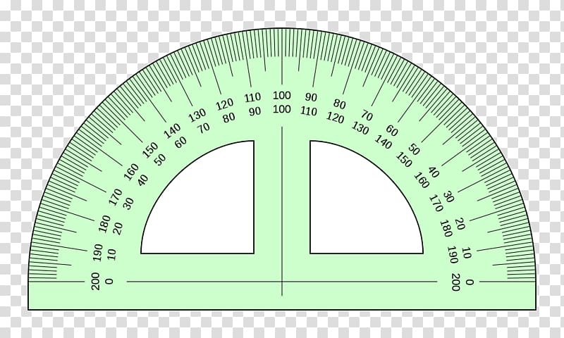 Protractor Ruler Measurement Angle Drawing, Angle transparent background PNG clipart