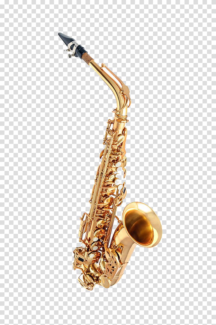 brass-colored saxophone illustration, Alto saxophone , Saxophone transparent background PNG clipart