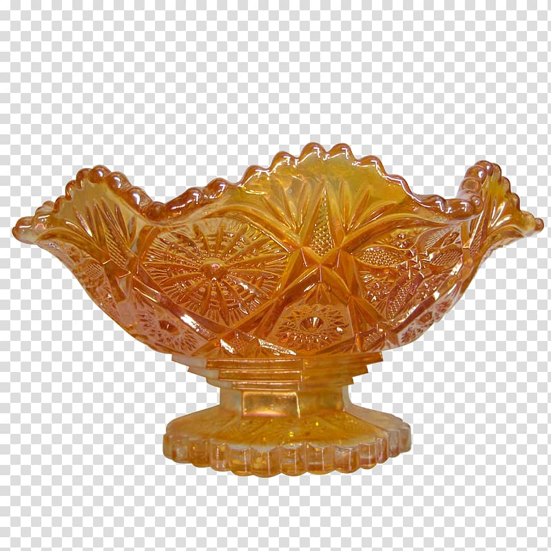 Marigold Tableware Carnival glass Bowl, marigold transparent background PNG clipart