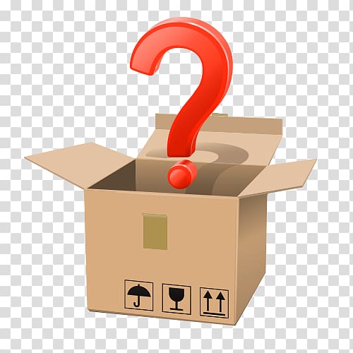 Box , Question mark and carton creative map transparent background PNG clipart