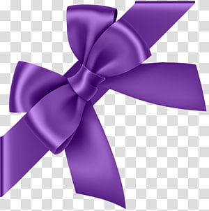 Ribbon with Bow Purple Transparent PNG Clip Art Image​