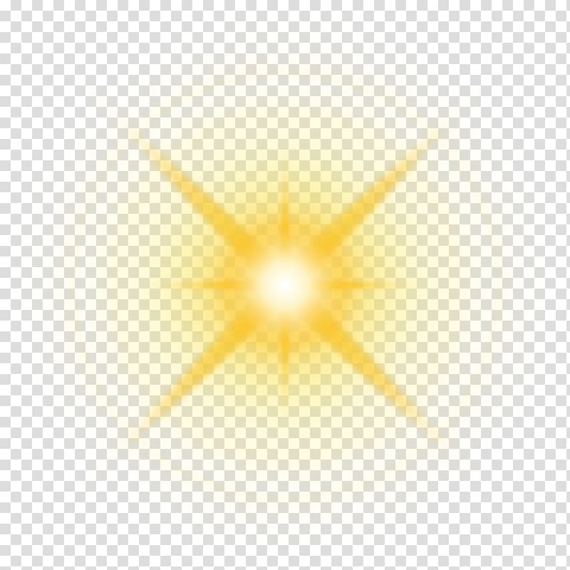 yellow light illustration, Yellow shining brilliant transparent background PNG clipart