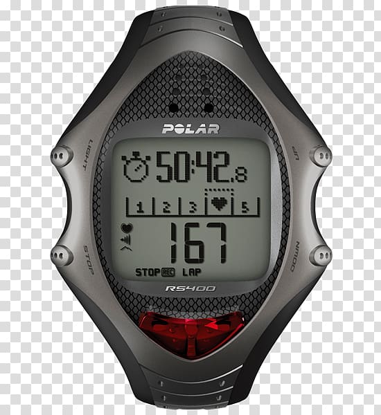 Heart rate monitor Polar Electro Polar rs400sd Watch, checking heart rate transparent background PNG clipart