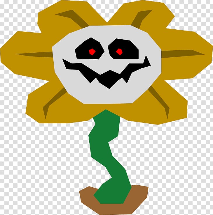 Undertale Flowey Character, IDIOT transparent background PNG clipart