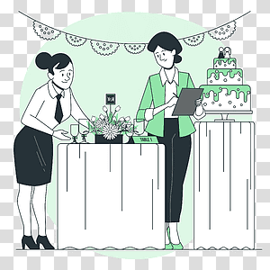 illustration, Wedding planner, job, work, organizer, plan, management, marriage, event, expert transparent background PNG clipart thumbnail