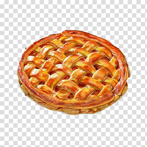 Treacle tart Cong you bing Food Illustration, Oil cake hand painting material transparent background PNG clipart
