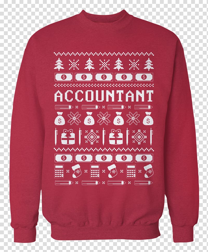 T-shirt Sweater Clothing Christmas jumper, T-shirt transparent background PNG clipart