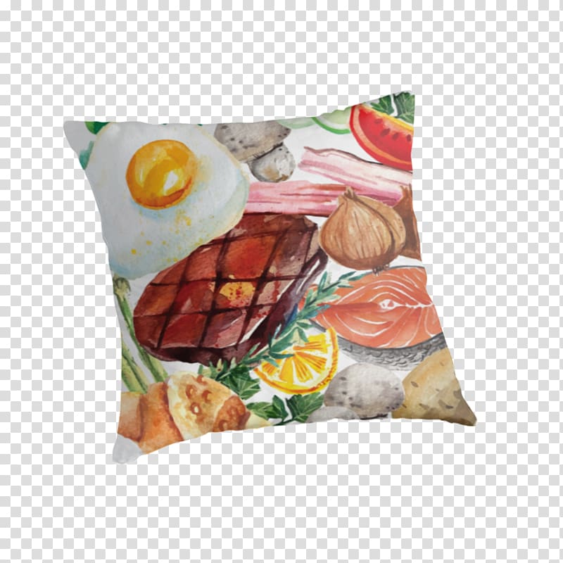 Throw Pillows Cushion Blank Recipe Book: Wholesome Food, hand painted food transparent background PNG clipart
