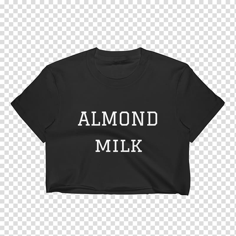 T Shirt Sleeve Hoodie Crop Top Almond Transparent Background Png Clipart Hiclipart - white plain hoodie crop top roblox
