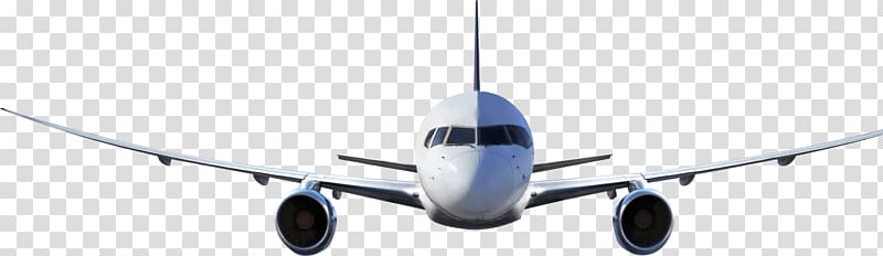 white airliner plane, Plane Front transparent background PNG clipart