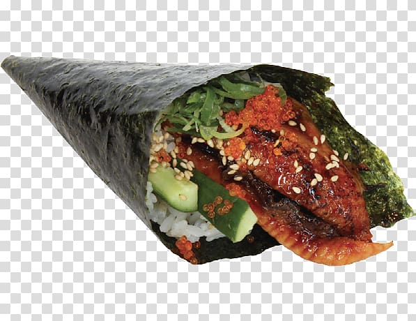 California roll Unagi Sushi Donburi Eel, sushi transparent background PNG clipart