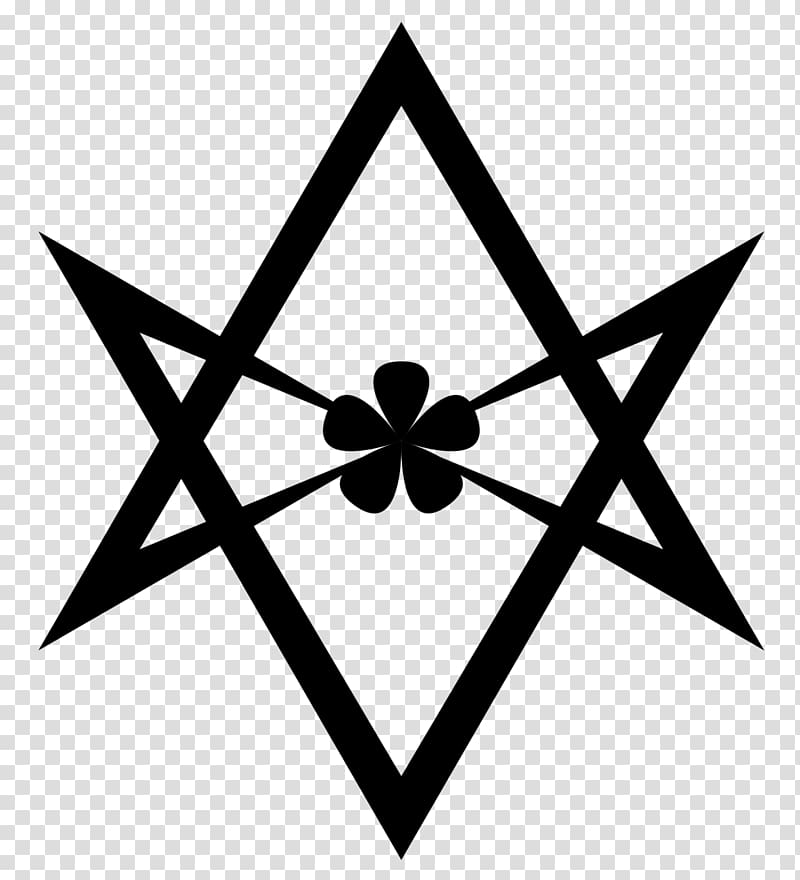 The Book of the Law Unicursal hexagram Thelema Pentacle, clover transparent background PNG clipart