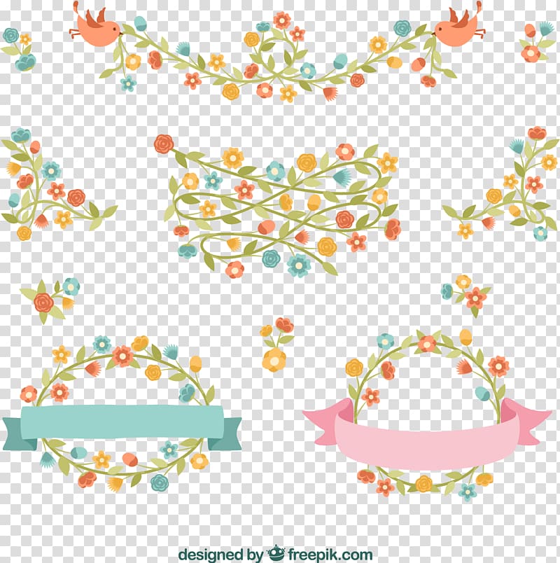 Flower , Decorative flower border free transparent background PNG clipart