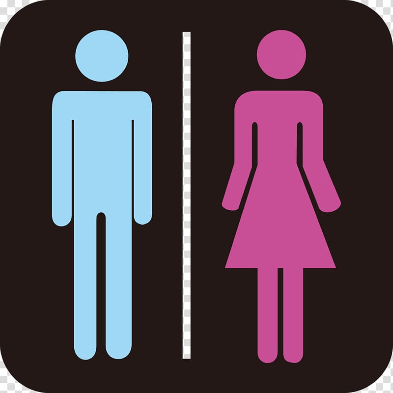 man and woman signage, China Bathroom Simulator Public toilet, creative design black toilet view transparent background PNG clipart