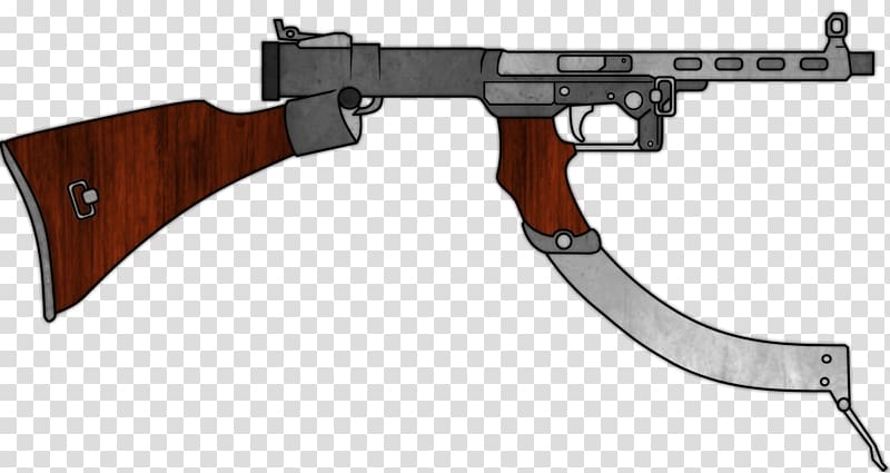 Firearm Weapon Nambu pistol Submachine gun, machine gun transparent background PNG clipart
