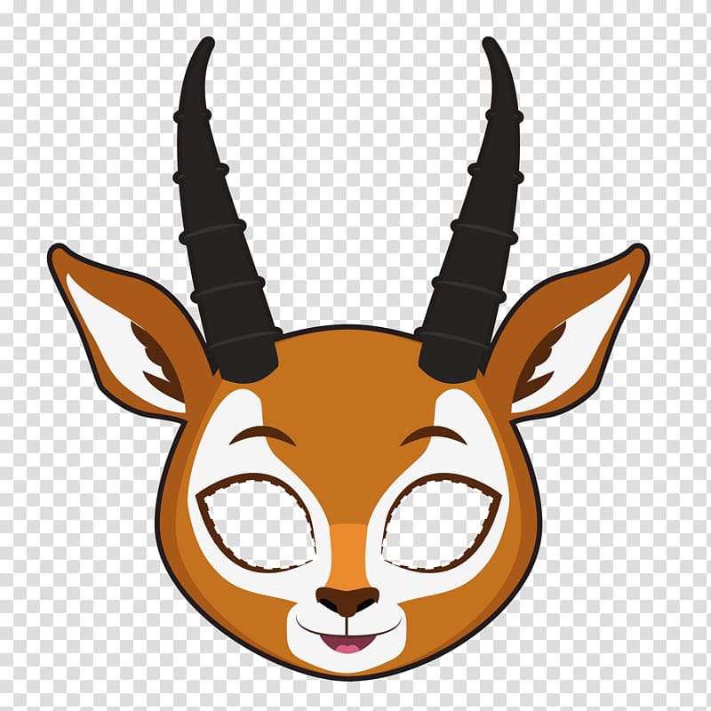 Antelope Common eland Illustration, Antelope Mask transparent background PNG clipart