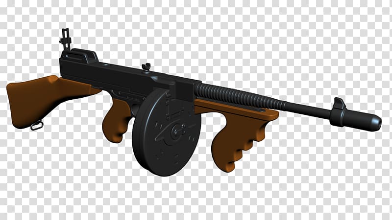 Thompson submachine gun Firearm Gun barrel Rifle, machine gun transparent background PNG clipart