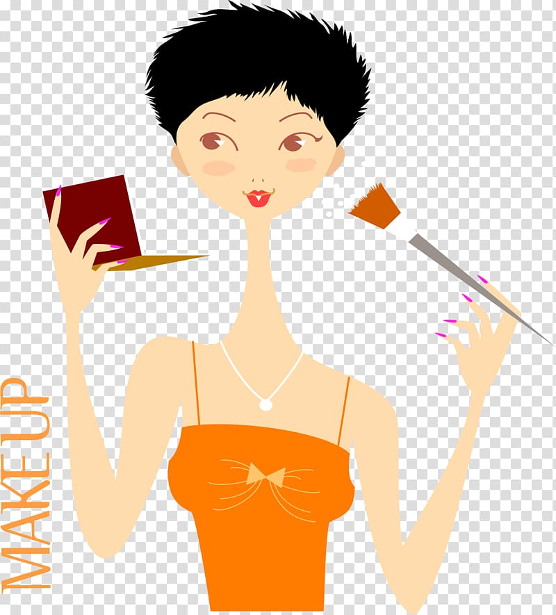 Cosmetics Make-up Beauty Parlour Hairdresser, Orange beauty transparent background PNG clipart