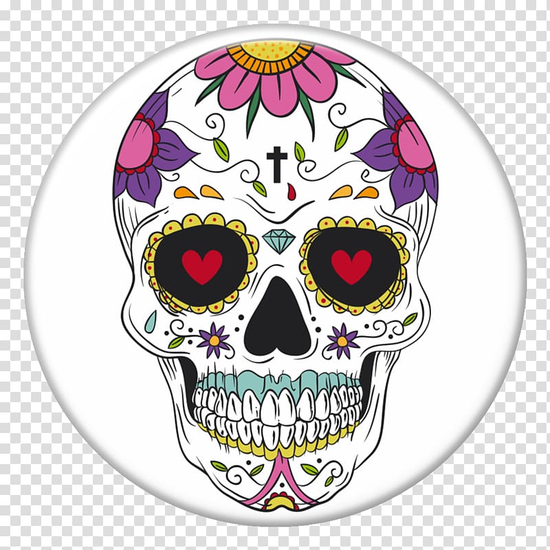 La Calavera Catrina Mexican cuisine Day of the Dead Human skull symbolism, skull transparent background PNG clipart