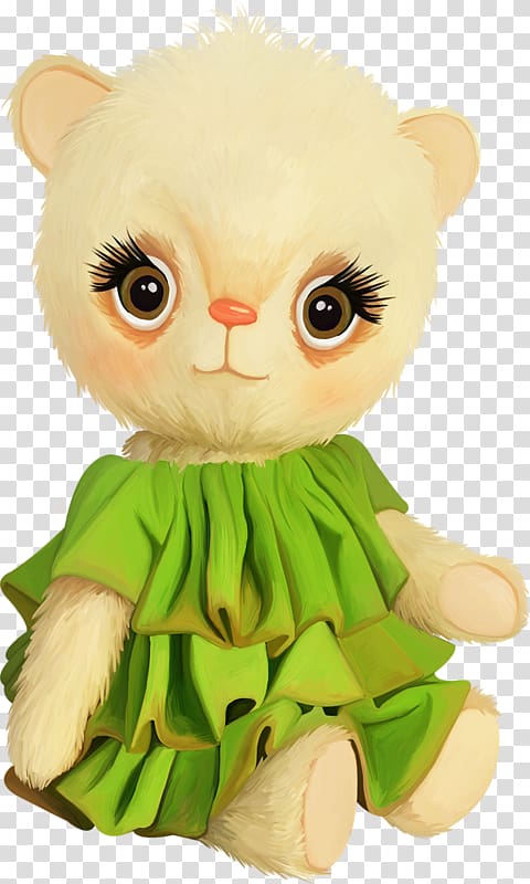 Doll Toy Teddy bear, Cute toy bear princess puppets transparent background PNG clipart