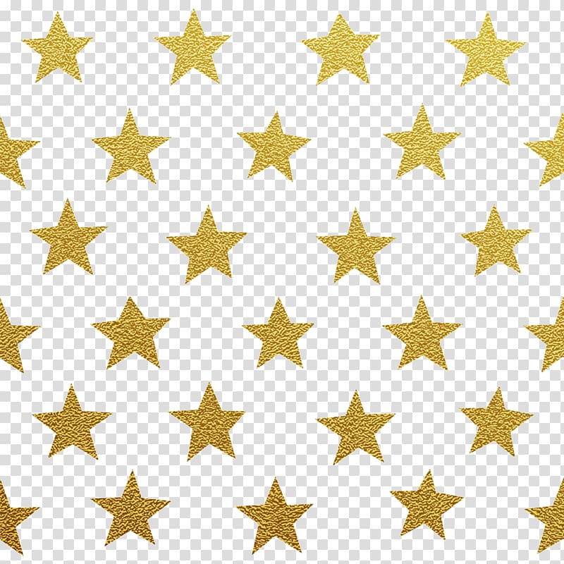 matte texture golden five-pointed star transparent background PNG clipart