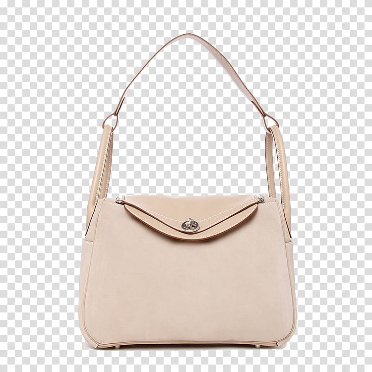 Hobo bag Hermxe8s Leather, HERMES (Hermes) beige leather shoulder bag transparent background PNG clipart