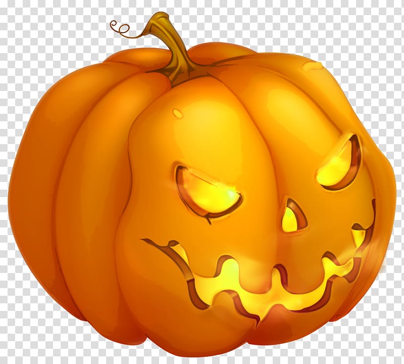 orange Jack-O-Lantern graphic illustration, Pumpkin Halloween Jack-o\'-lantern , Halloween Evil Pumpkin transparent background PNG clipart