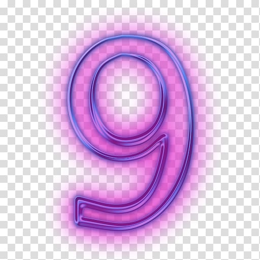 purple number 9