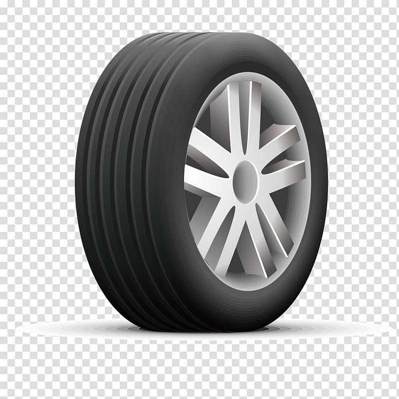 Silver automotive wheel and tire illustration, Car Tire Euclidean , car ...