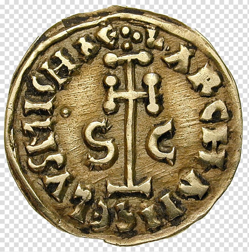 Coin Merovingian dynasty France Metal Bronze, Coin transparent background PNG clipart