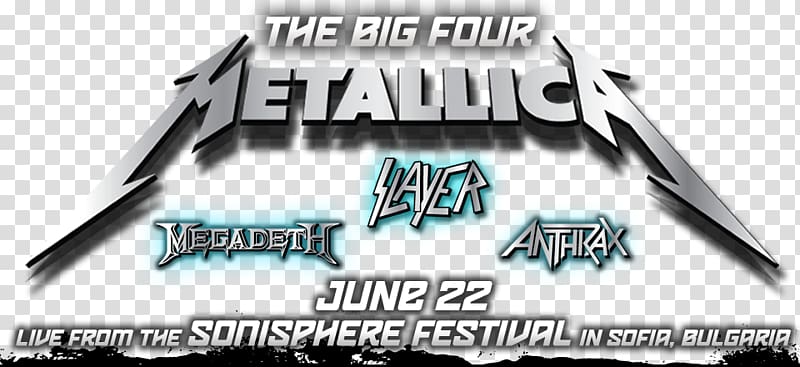 Sonisphere Festival Thrash metal Metallica Big Four of Thrash Big Four accounting firms, heavy metal music transparent background PNG clipart