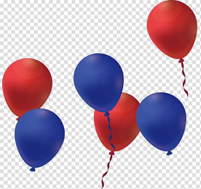 Cluster ballooning Red Blue, balloon transparent background PNG clipart
