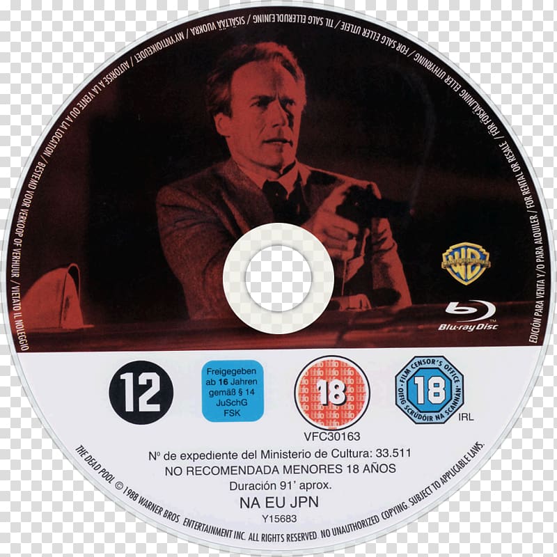 Clint Eastwood The Dead Pool Blu-ray disc YouTube DVD, youtube transparent background PNG clipart