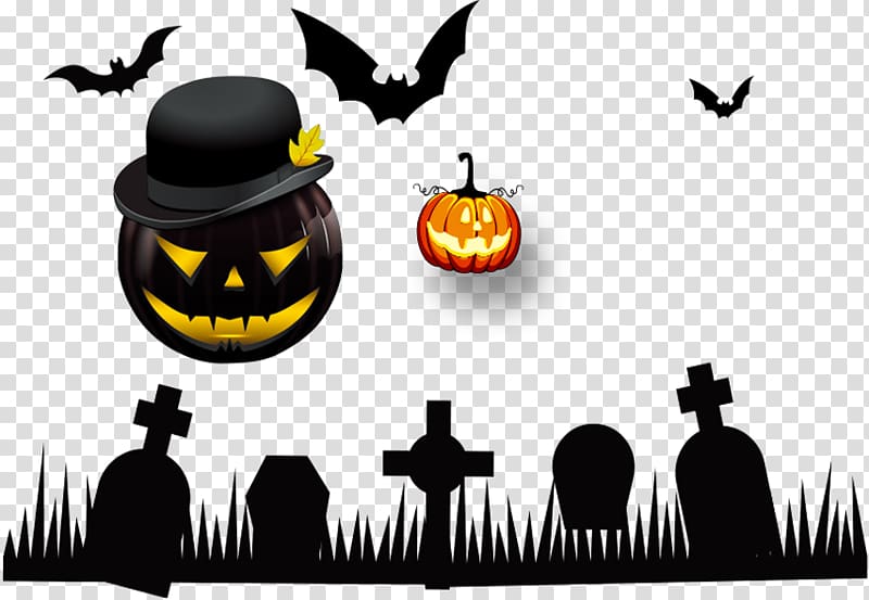 Halloween Jack-o-lantern Boszorkxe1ny , Mourn the cemetery of the dead transparent background PNG clipart