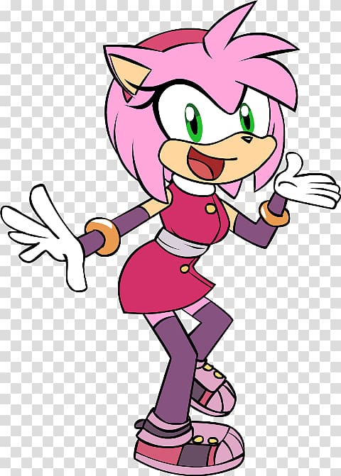 Amy Rose Sonic Boom Sonic Rivals 2 Sonic Forces Sonic Jump, amy rose sonic x transparent background PNG clipart