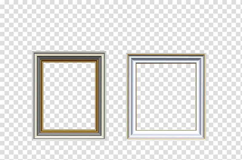 two white and brown frames , frame, silver gold frame two groups transparent background PNG clipart