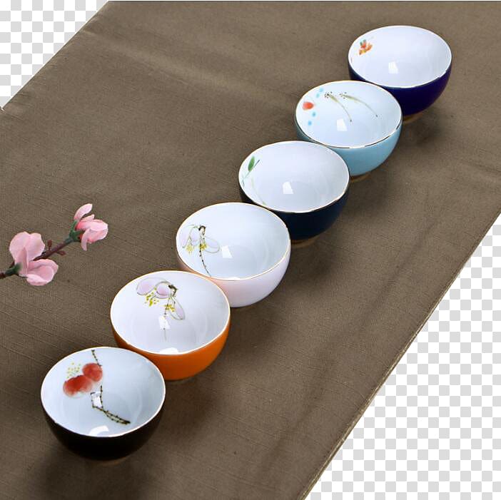 Tea Jingdezhen Sake set Porcelain Ceramic, Floral pattern teacup transparent background PNG clipart