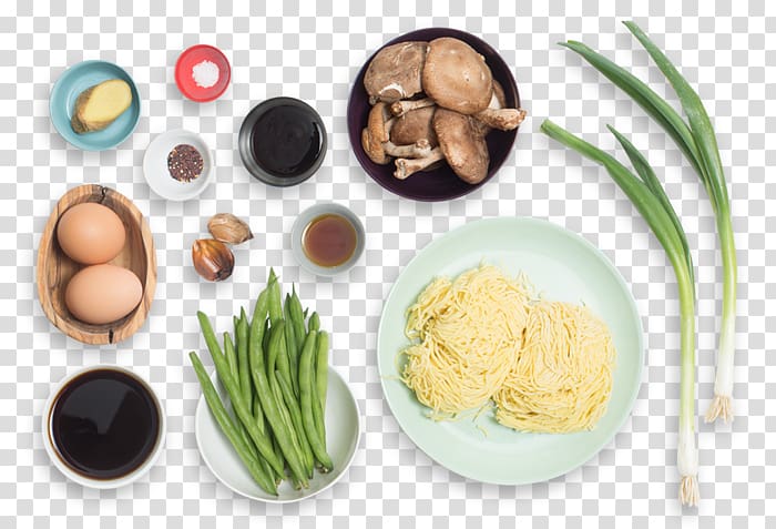 Vegetarian cuisine Ramen Recipe Shiitake Ingredient, kitchen ingredients transparent background PNG clipart