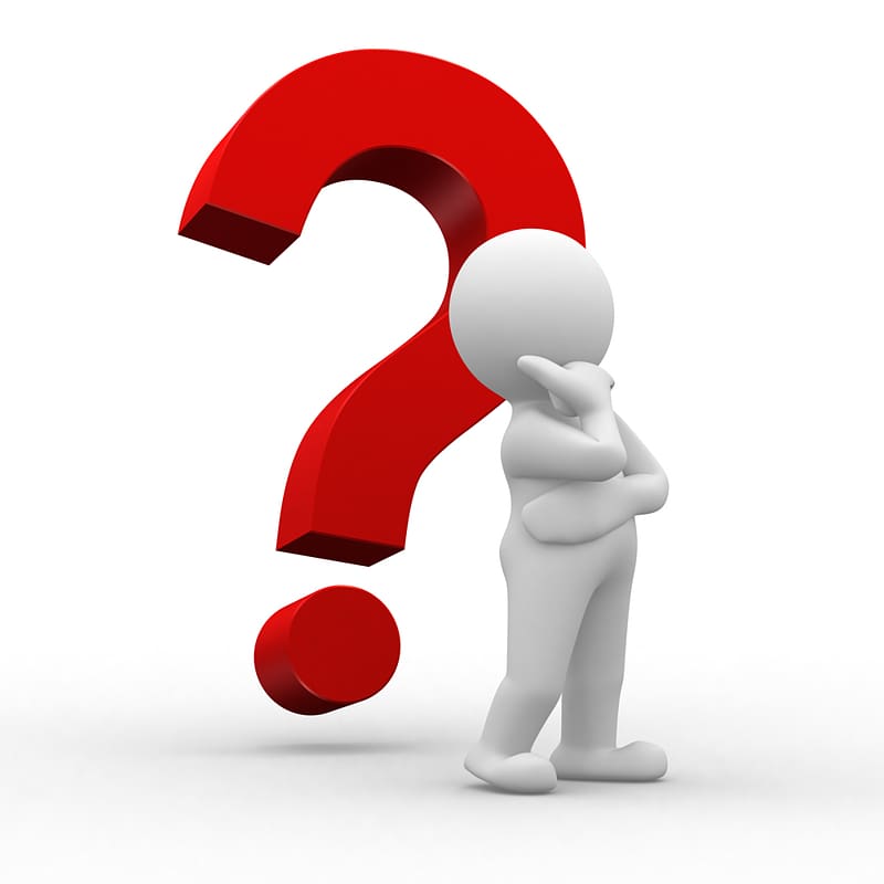 red question mark on human illustration, Question mark 3D computer graphics Animation , thinking man transparent background PNG clipart