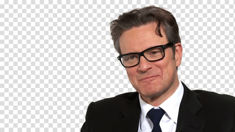 man in black suit jacket, Colin Firth With Glasses transparent background PNG clipart
