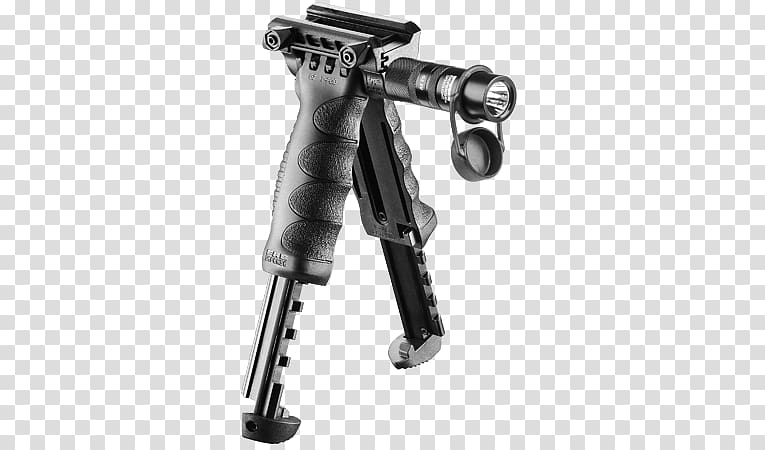 Vertical forward grip Bipod Tactical light Grip Pod Flashlight, flashlight transparent background PNG clipart