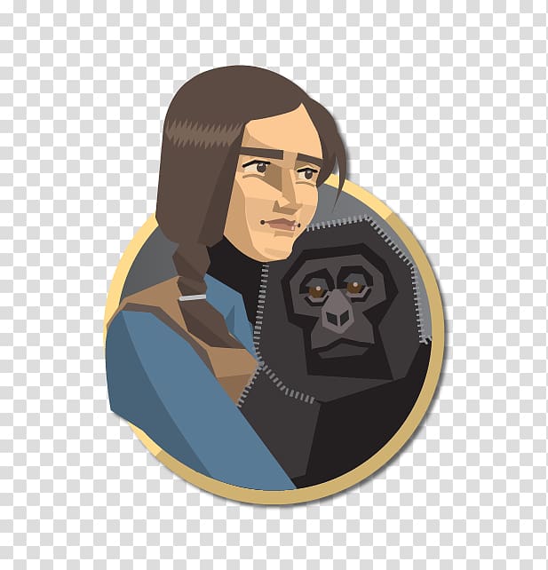 Dian Fossey Gorilla Character Cartoon, gorilla transparent background PNG clipart