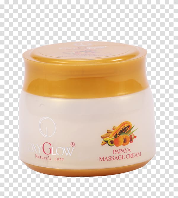 Cream Lotion Lip balm Facial Massage, papaya transparent background PNG clipart