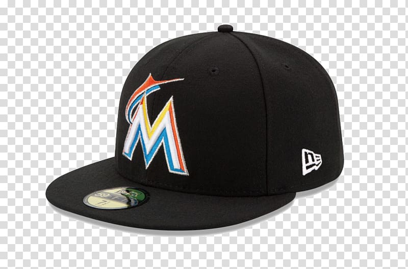 Miami Marlins MLB Los Angeles Angels 59Fifty New Era Cap Company, baseball cap transparent background PNG clipart