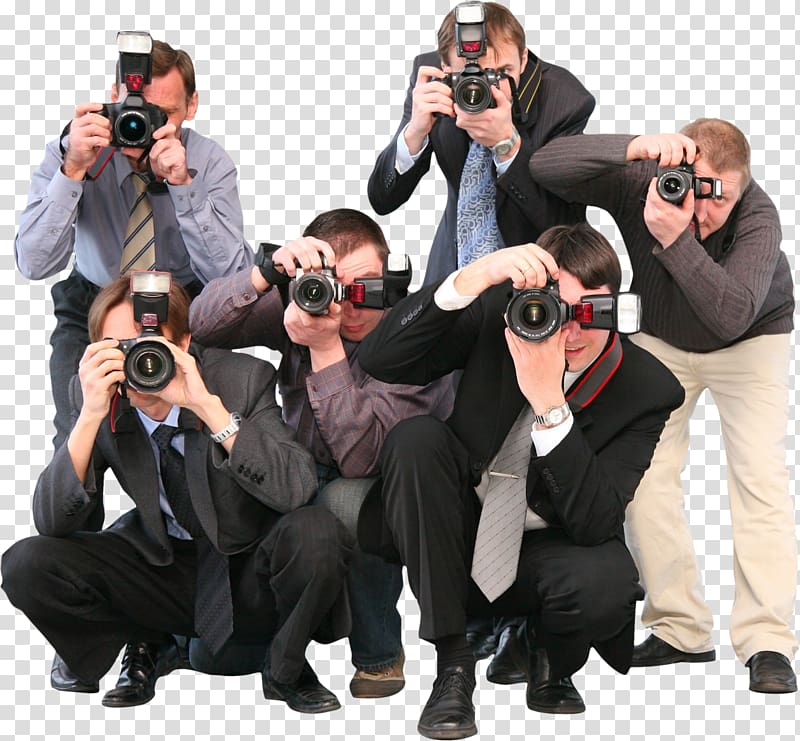 graphers taking , grapher Paparazzi Celebrity, A group of graphers transparent background PNG clipart