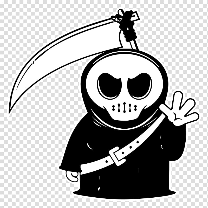 Death Drawing Cartoon , grim reaper transparent background PNG clipart