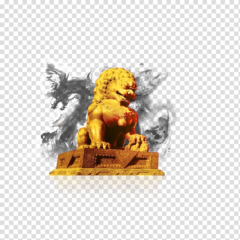 Poster Business Industry Company, stone lion transparent background PNG clipart