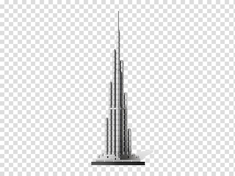 Black and white Pattern, Burj Khalifa transparent background PNG clipart