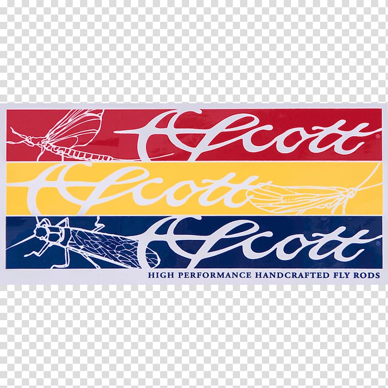 Scott Fly Rod Company Decal Fly fishing Sticker, Fishing transparent background PNG clipart